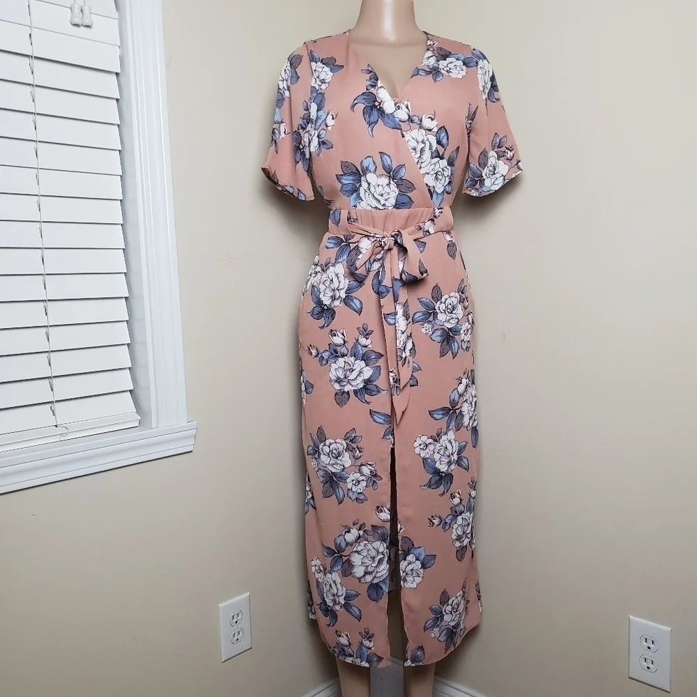 SIENNA SKY Floral Ultra Mini Dress with Long Cover - Picture 1 of 10